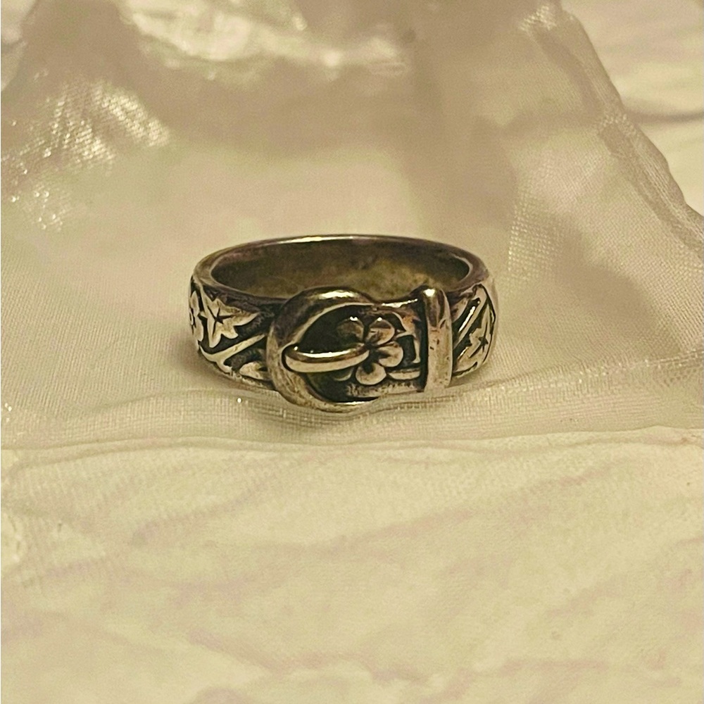 James Avery *Discontinued* Belt Buckle Flower Ring
